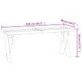 vidaXL Záhradná lavička 110 cm impregnovaná borovica