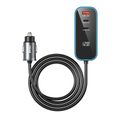 Nabíjačka do auta BWOO CC107 PD 1x USB-C - USB-A port 30W čierna