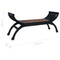 vidaXL Lavica 120 cm tmavohnedá abaková