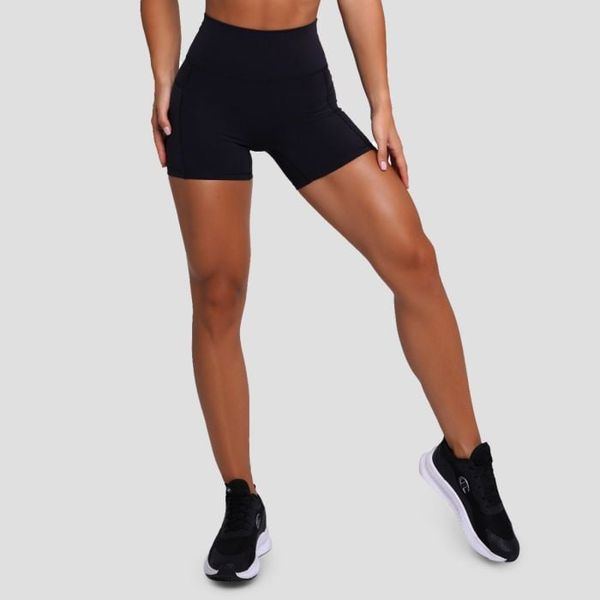 Dámske šortky FIT Black - GymBeam, veľkosť XL, veľkosť oblečenia XL