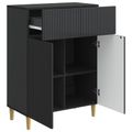vidaXL Servírovacia skriňa Čierna 66 x 34,5 x 90 cm Kompozitné drevo