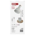 Stolná lampa EMOS Z7640W POPPY s žiarovkou E27, biela