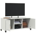 vidaXL TV skrinka biela 100,5x39x43,5 cm oceľ