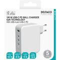 DELTACO USBC-GAN04, 3xType C/USB, Nabíjačka