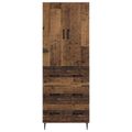 vidaXL Sada skríň 2 ks 66 x 34,5 x 90 cm Kompozitné drevo Staré drevo