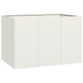 vidaXL Kvetináč biely 120x80x80 cm oceľ