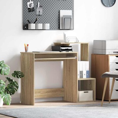 vidaXL Stôl so zásuvkou Sonoma dub 106 x 41 x 88.5 cm Kompozitné drevo