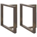vidaXL Nohy k jedálenskému stolu v tvare T, 2 ks, čierne, 90x35x(72-73) cm, oceľ