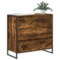 vidaXL Servírovacia skriňa Dymová dub 79 x 36 x 75.5 cm