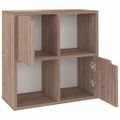 vidaXL Knižnica, sivá sonoma 60x27,5x59,5 cm, kompozitné drevo