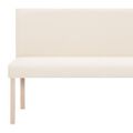 vidaXL Lavica 139,5 cm krémová polyester