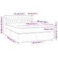 vidaXL Posteľný rám boxsping s matracom tmavozelený 140x190 cm zamat