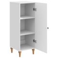 vidaXL Servírovacia skriňa Biela s vysokým leskom 33 x 34,5 x 90 cm