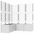 vidaXL Záhradný kvetináč 5 ks Biela 120 x 120 x 143 cm PP