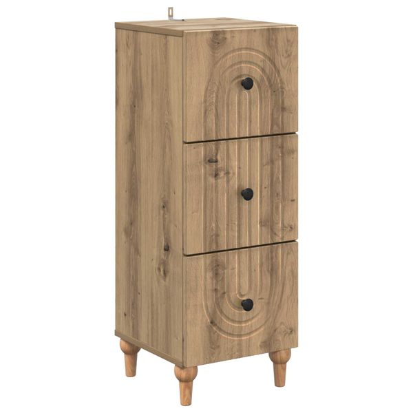 vidaXL Zásuvkový kabinet Dub artisan 33 x 34,5 x 90 cm