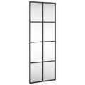 vidaXL Nástenné zrkadlo čierne 30x80 cm obdĺžnikové železné