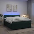 vidaXL Posteľ boxspring s matracom Tmavozelená 140 x 200 cm Zamat