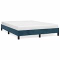 vidaXL Posteľ bez matraca tmavomodrá 140x190 cm zamat