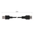Kábel USB 2.0 A/M – A/F 2m, čierny, EMOS S70201