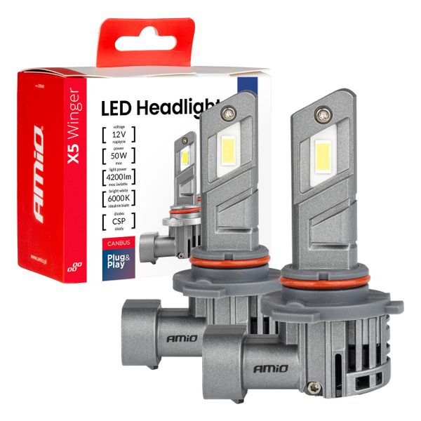 LED žiarovky X5-series WINGER HB3 6000K max 50W AMIO-03948