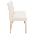 vidaXL Lavica 139,5 cm krémová polyester