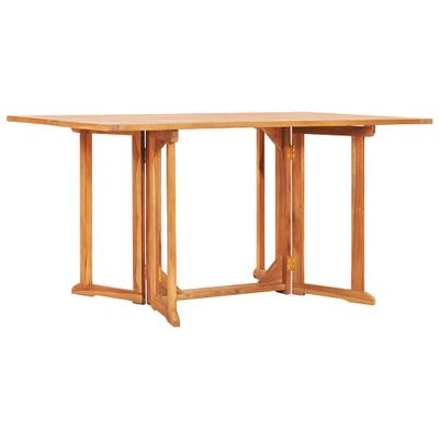 vidaXL Skladací záhradný stôl Butterfly 150x90x75 cm, tíkový masív