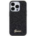 Guess puzdro pre iPhone 15 Pro 6,1" GUHCP15LPMSDGSK čierne HC PU Disco Script Metal