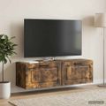 vidaXL Nástenná TV skrinka Dymový dub 98 x 31 x 30 cm Kompozitné drevo