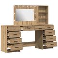 vidaXL Toaletný stolík 3 ks Remeselný dub 78,5 x 41 x 135 cm