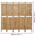 vidaXL Paraván s 5 panelmi bambus 200x180 cm