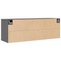 vidaXL Nástenná skrinka sivá 100x30x35 cm masívna borovica