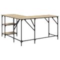vidaXL Stôl dub sonoma 139x139x75 cm kompozitné drevo