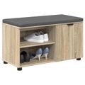 vidaXL Predsieňová lavica s vankúšom Sonoma dub 80 x 38 x 46 cm
