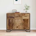 vidaXL Servírovacia skriňa Staré drevo 97 x 32,5 x 74,5 cm