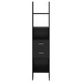 vidaXL Knižnica 2 úrovní 40 x 35 x 180 cm Kompozitné drevo Čierny dub