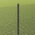 vidaXL Zvarené pletivo s podperami 10 x 1,4 m PVC potiahnutá oceľ Sivá
