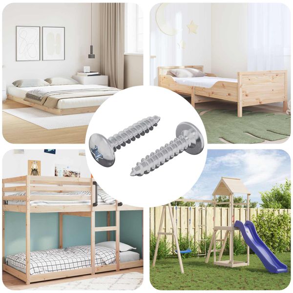 vidaXL Samorezný skrutkový klinc 2 pcs Zinkovaný 4 x 20 mm Oceľ