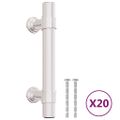 vidaXL Rukoväte na skrinku 20 ks strieborné 64 mm nehrdzavejúca oceľ
