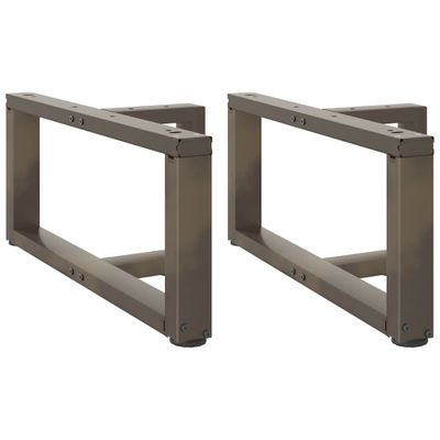 vidaXL Nohy konferenčného stolíka v tvare T, 2 ks, čierne, 70x25x(30-31) cm, oceľové