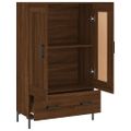 vidaXL Vysoká skrinka hnedá dub 69,5x31x115 cm kompozitné drevo