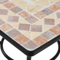 vidaXL Mozaikový bistro stolík tehlová farba 60x60x74 cm keramika