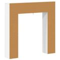 vidaXL Rám krbu Biela s vysokým leskom 102 x 18 x 100,5 cm