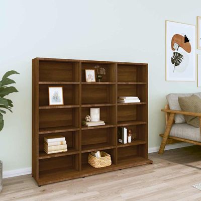 vidaXL CD skrinka hnedý dub 100x23x89,5 cm spracované drevo
