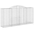 vidaXL Oblúkové gabionové koše 2 ks 300x50x140/160 cm pozink. železo