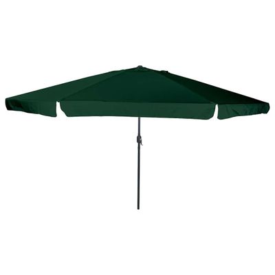 vidaXL Záhradný slnečník Zelená 394 x 394 x 248 cm Polyester a oceľ