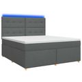 vidaXL Posteľ boxspring s matracom Tmavosivá 140 x 190 cm Látka