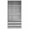 vidaXL Šatník sivý dub sonoma 100x50x200 cm spracované drevo
