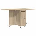 vidaXL Jedálenský stôl 140 x 80 x 77 cm Kompozitné drevo Dub sonoma