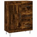 vidaXL Vysoká skrinka dymový dub 69,5x34x180 cm spracované drevo