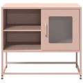 vidaXL TV skrinka ružová 68x39x60,5 cm oceľ